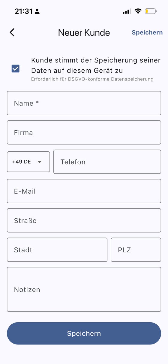 InvoYX neuen Kunden anlegen