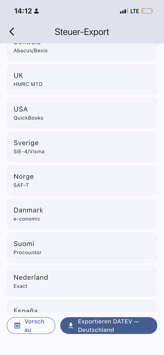 InvoYX Buchhaltungs-Exportformate
